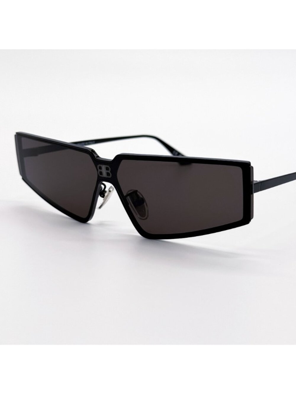 NEW BALENCIAGA BB0192S 001 SUNGLASSES BLACK SHIELD UNISEX EYEWEAR BALENCIAGA - Picture 4 of 11